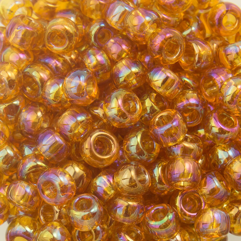 8/0 TOHO ROUND Transparent Rainbow Topaz Seed Bead (8g)