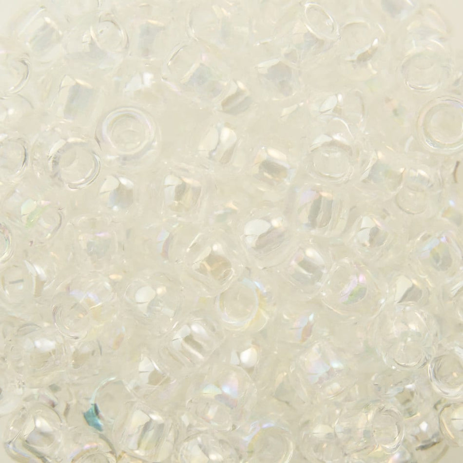 8/0 TOHO ROUND Transparent Rainbow Crystal Seed Bead (8g)