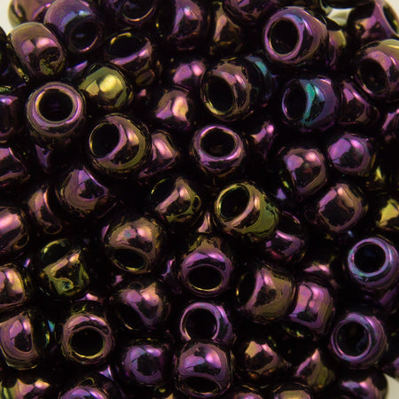8/0 TOHO ROUND Metallic Iris Purple Seed Bead (8g)