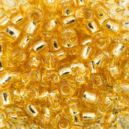 8/0 TOHO ROUND Silver Lined Light Topaz Seed Bead (8g)