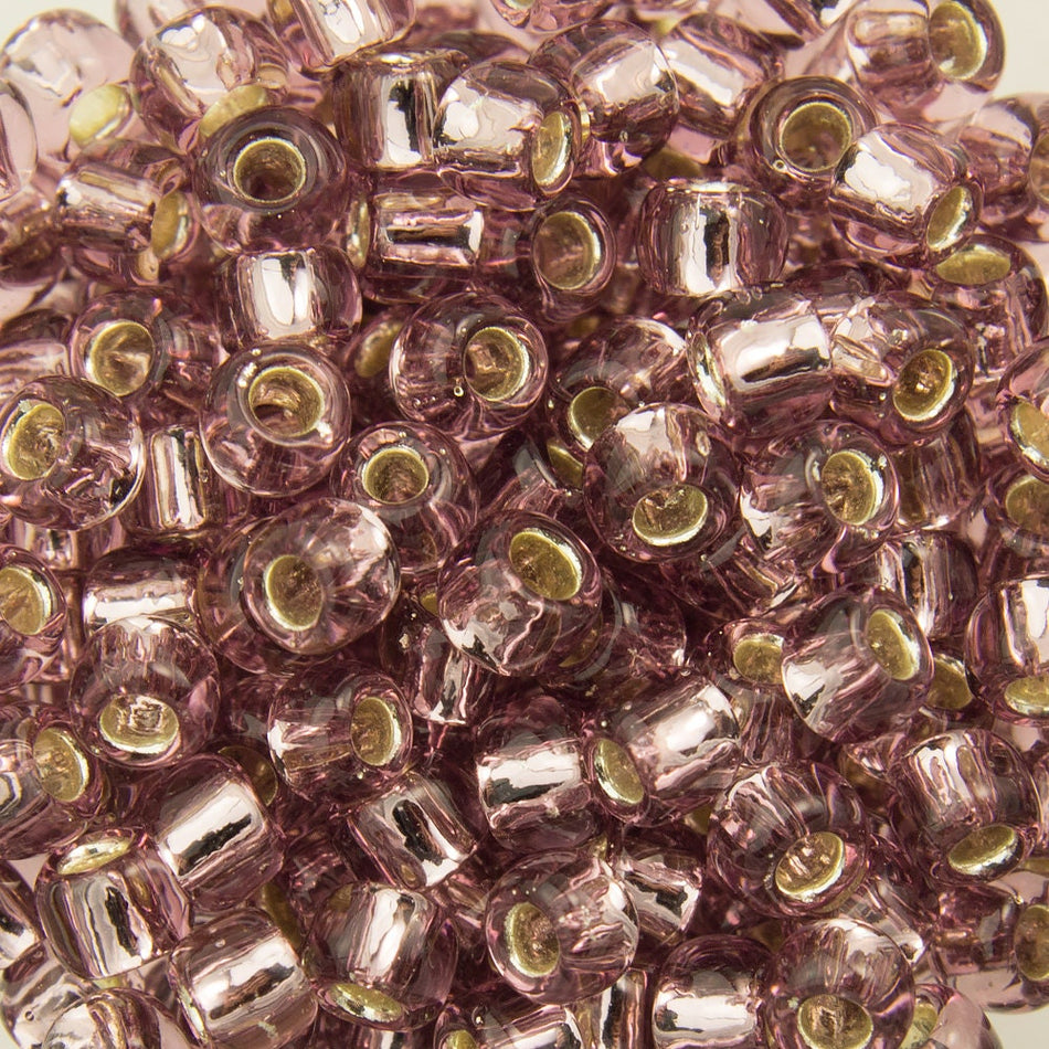8/0 TOHO ROUND Silver Lined Light Amethyst Seed Bead (8g)