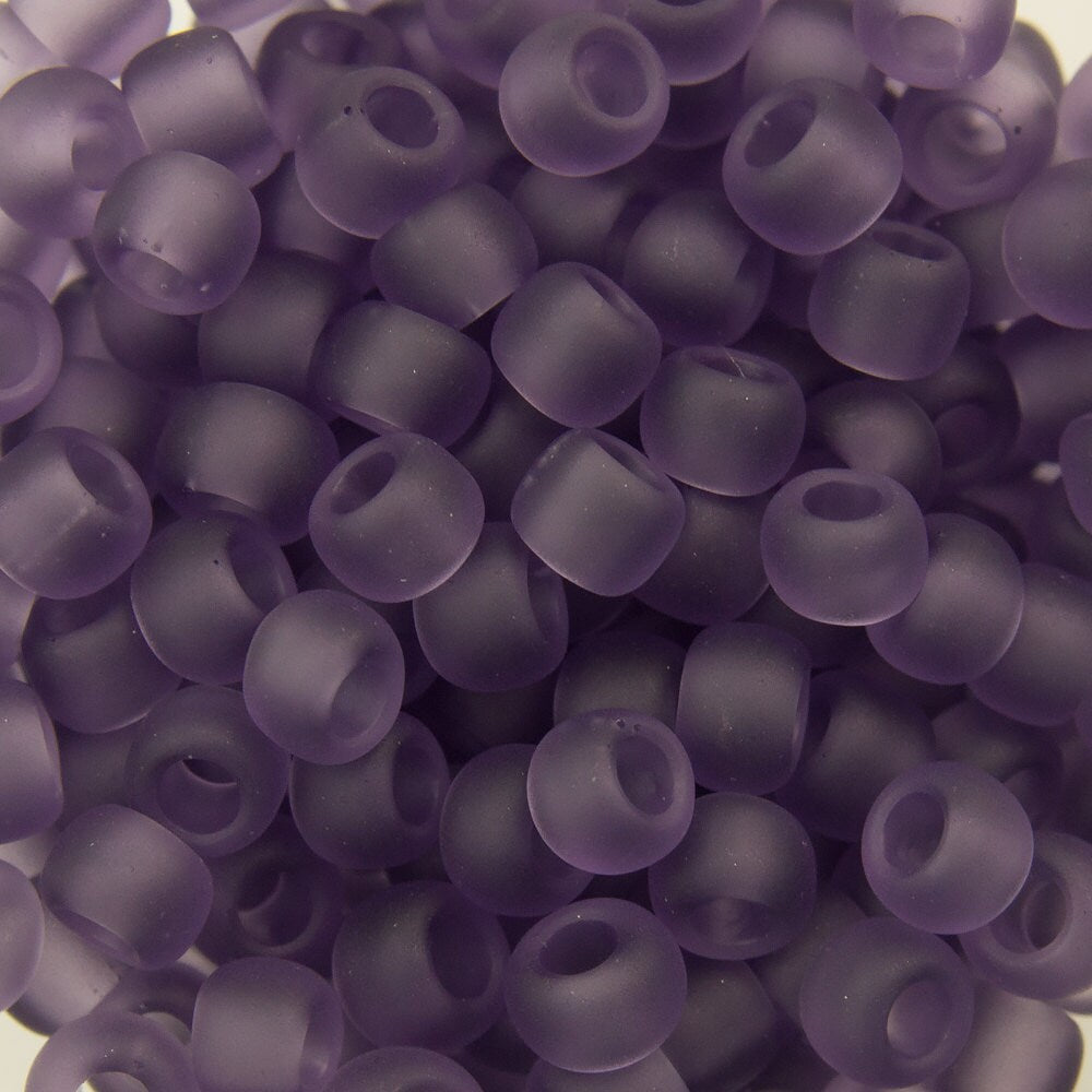 8/0 TOHO ROUND Transparent Frosted Sugar Plum Seed Bead (8g)