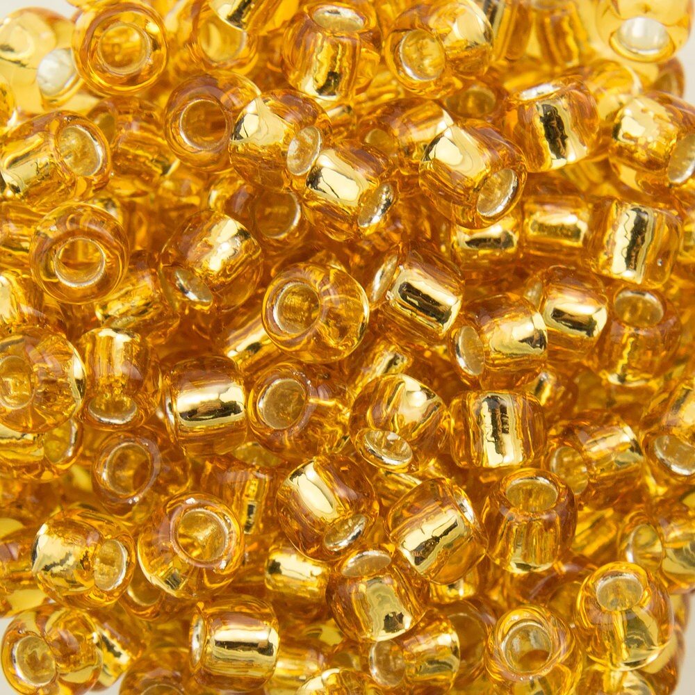 8/0 TOHO ROUND Silver Lined Medium Topaz Seed Bead (8g)
