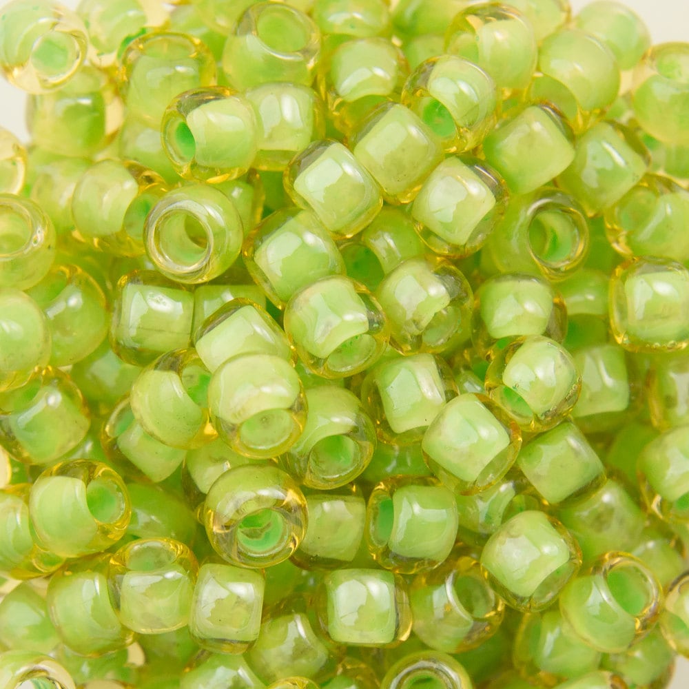8/0 TOHO ROUND Inside Color Jonquil Mint Julep Lined Seed Bead (8g)