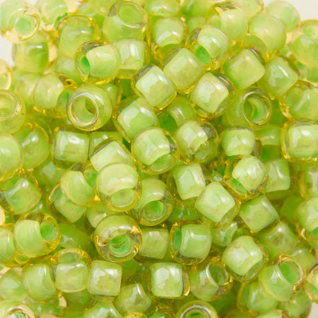 8/0 TOHO ROUND Inside Color Jonquil Mint Julep Lined Seed Bead (8g)