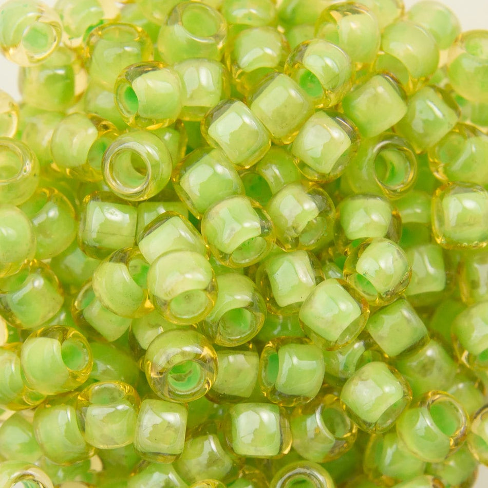8/0 TOHO ROUND Inside Color Jonquil Mint Julep Lined Seed Bead (8g)