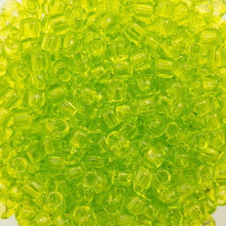 11/0 TOHO ROUND Transparent Lime Green Seed Bead (8g)