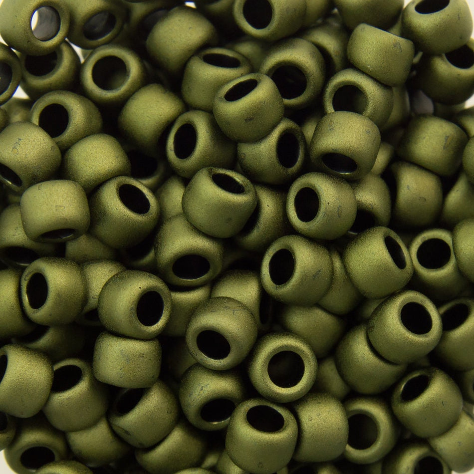 8/0 TOHO ROUND Matte Color Dark Olive Seed Bead (8g)