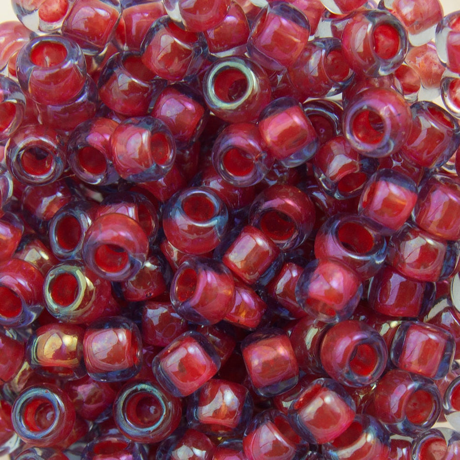 8/0 TOHO ROUND Inside Color Light Sapphire / Hyacinth Lined Seed Bead (8g)