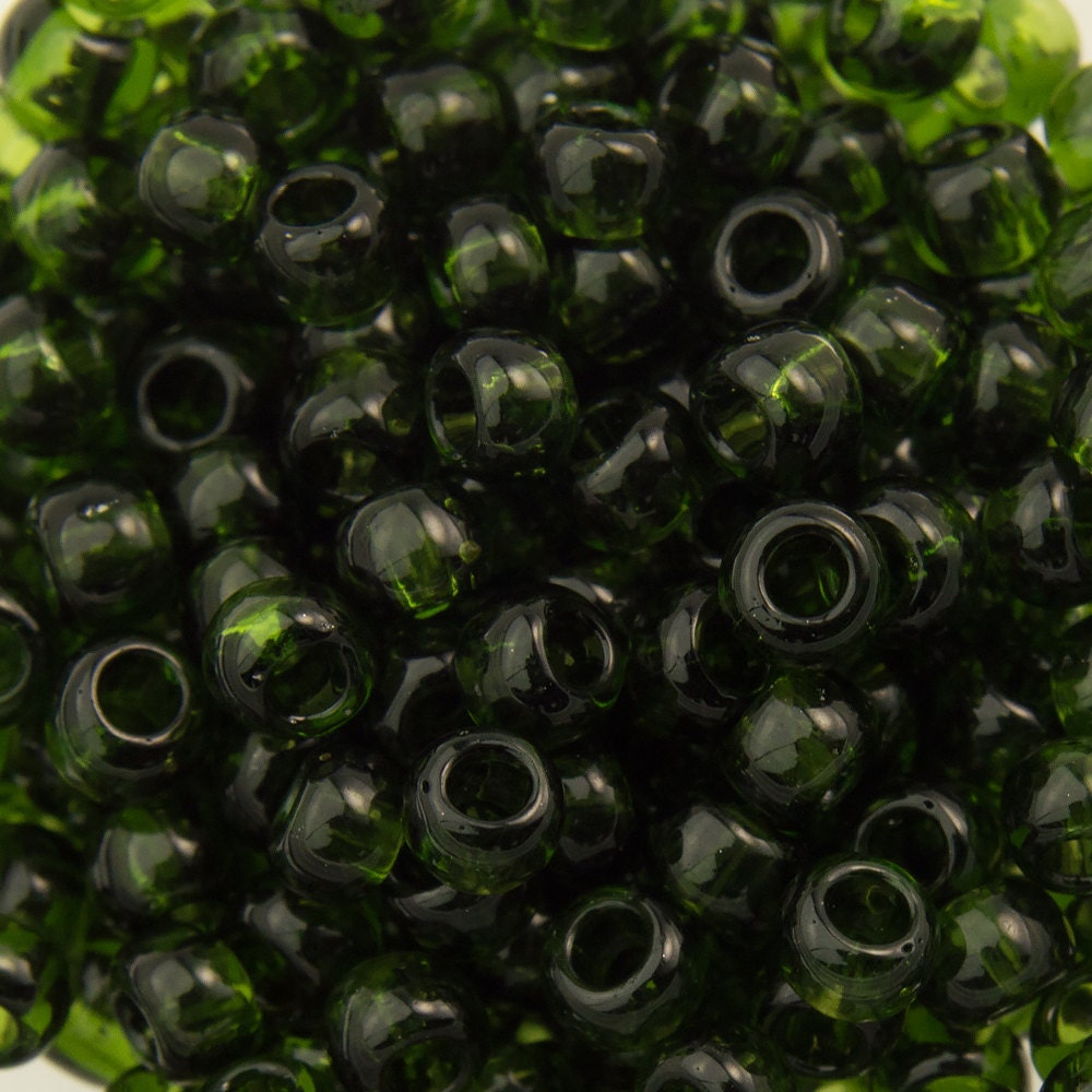 8/0 TOHO ROUND Transparent Olivine Seed Bead (8g)