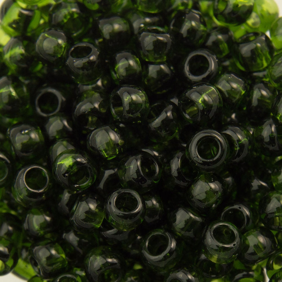 8/0 TOHO ROUND Transparent Olivine Seed Bead (8g)