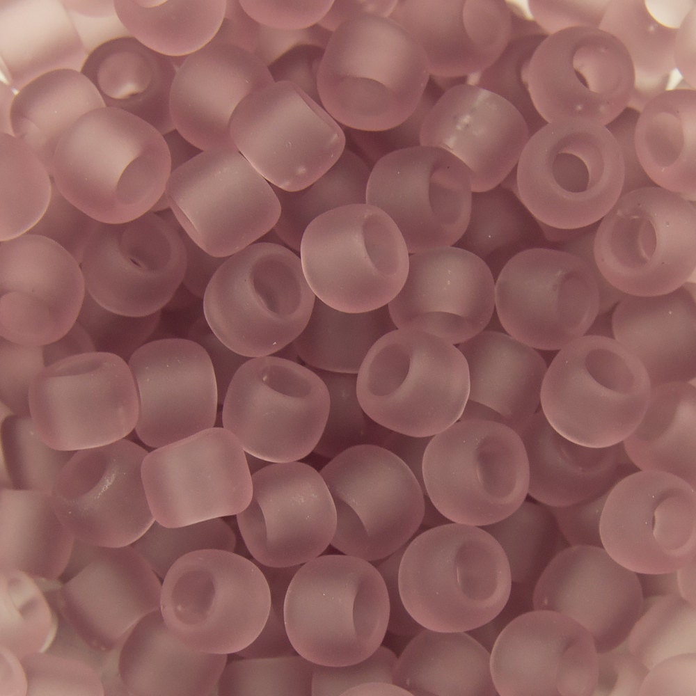 8/0 TOHO ROUND Transparent Frosted Light Amethyst Seed Bead (8g)
