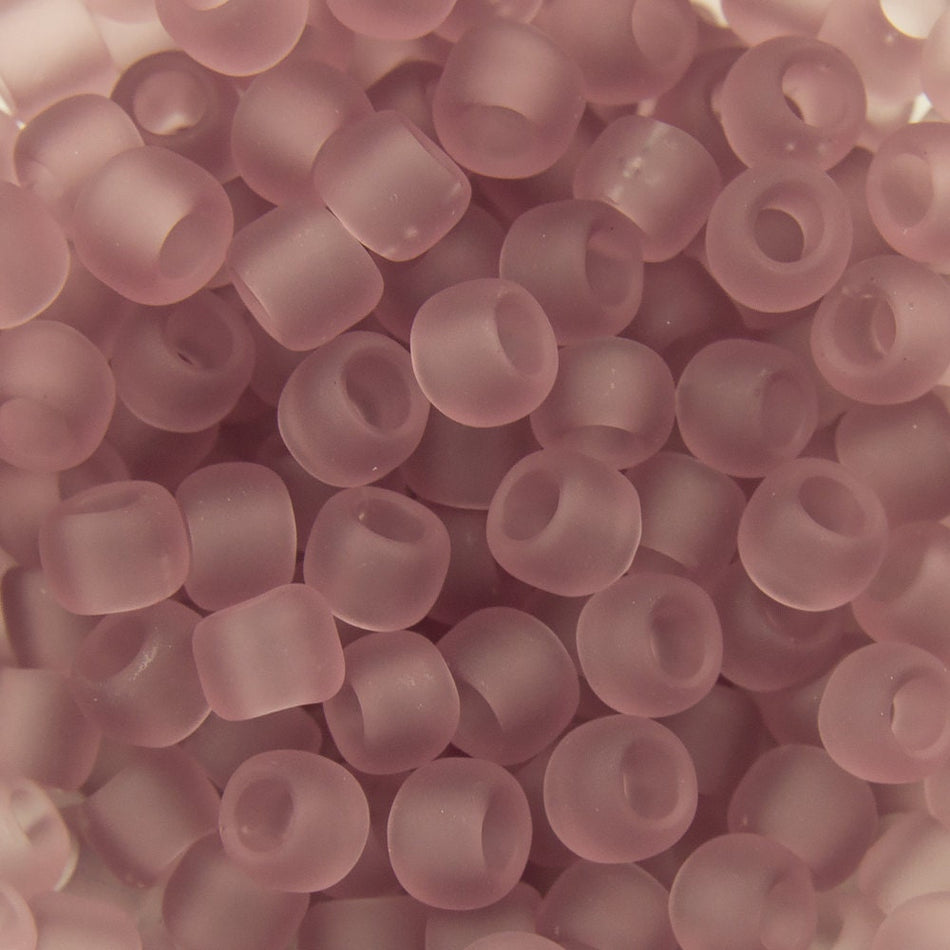 8/0 TOHO ROUND Transparent Frosted Light Amethyst Seed Bead (8g)