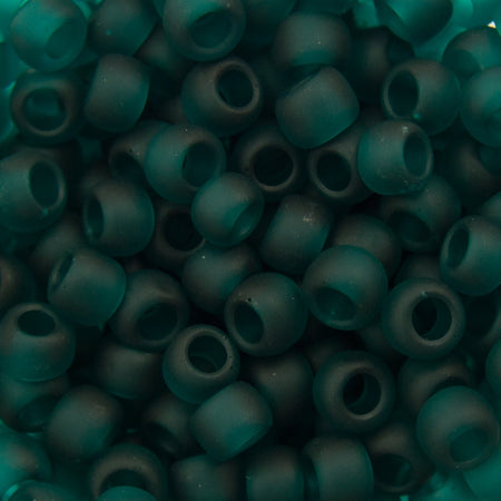 8/0 TOHO ROUND Transparent Frosted Teal Seed Bead (8g)