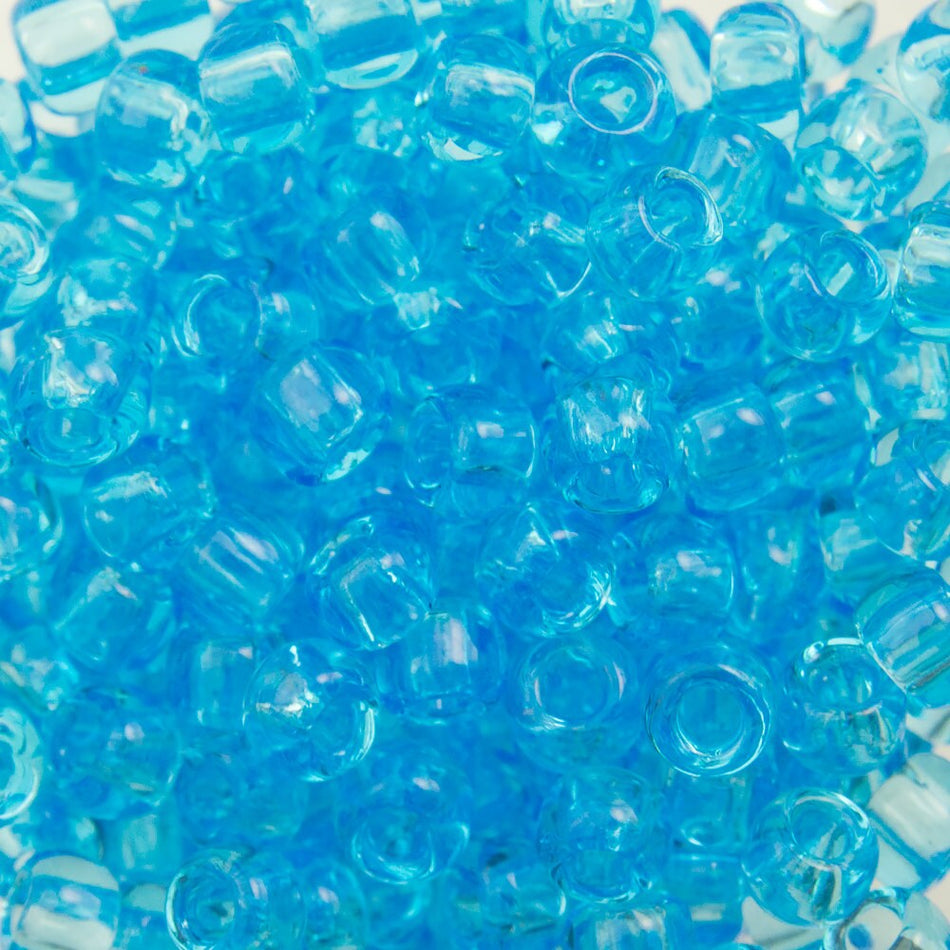 8/0 TOHO ROUND Transparent Aquamarine Seed Bead (8g)