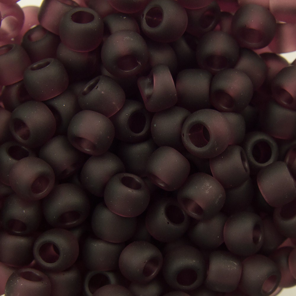 8/0 TOHO ROUND Transparent Frosted Amethyst Seed Bead (8g)