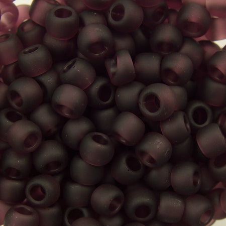 8/0 TOHO ROUND Transparent Frosted Amethyst Seed Bead (8g)
