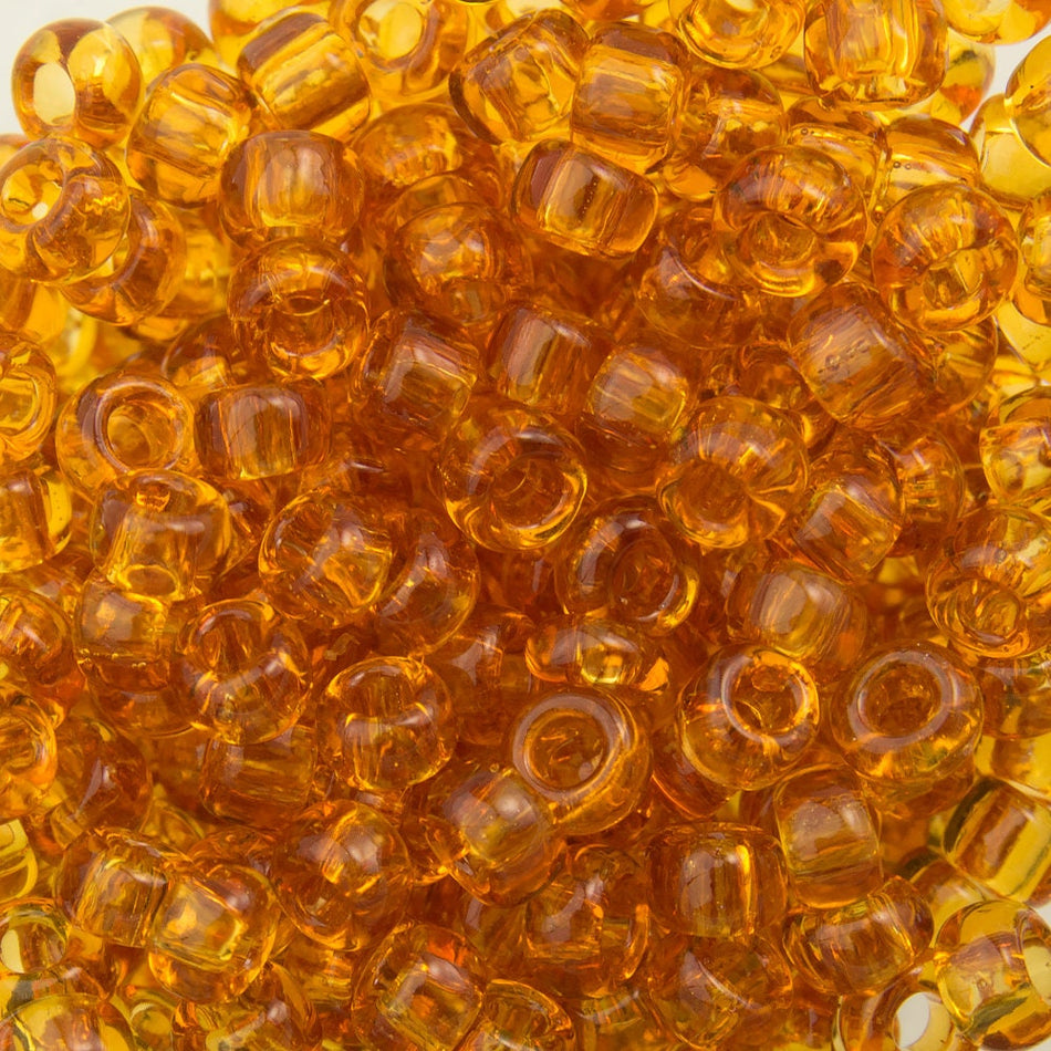 8/0 TOHO ROUND Transparent Topaz Seed Bead (8g)