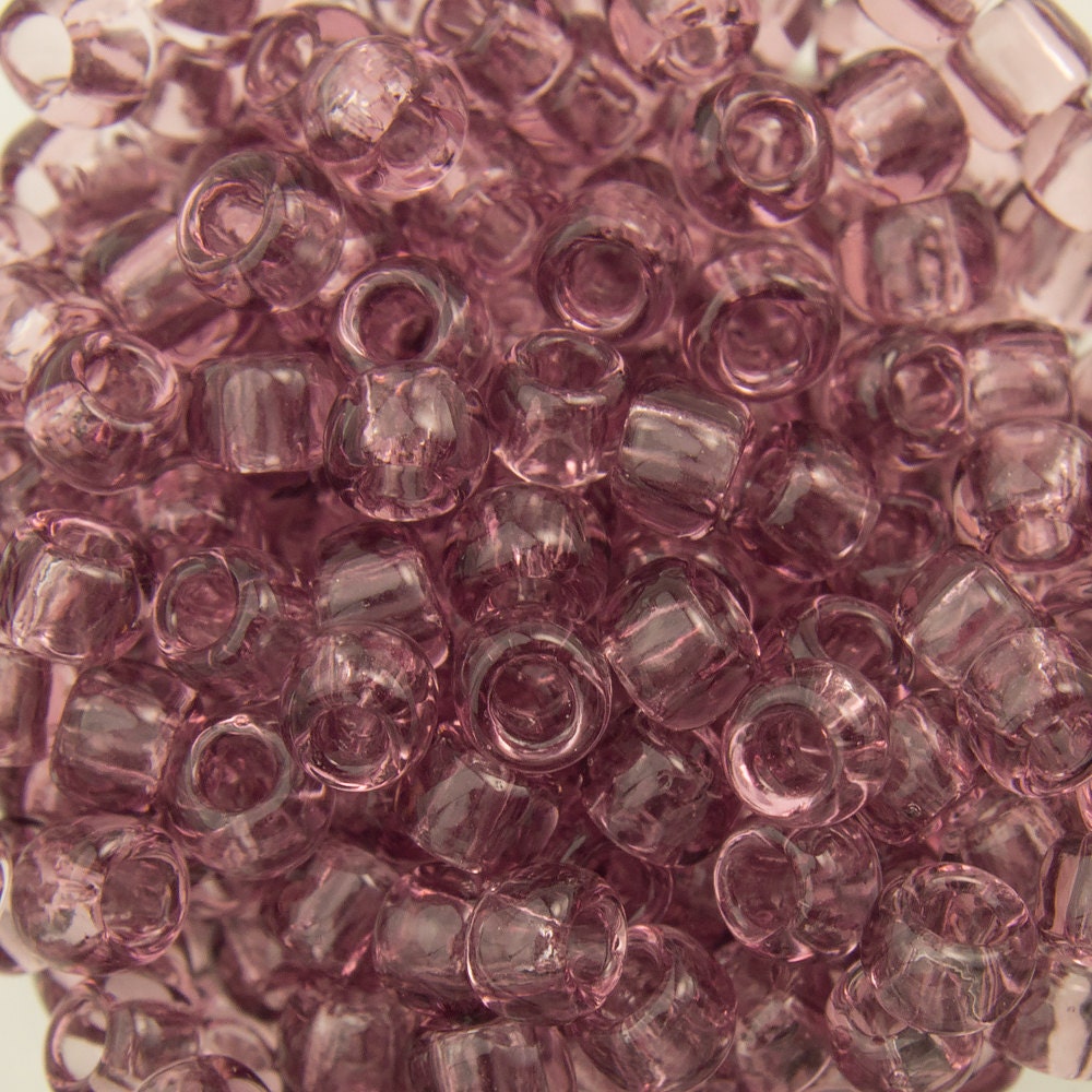 8/0 TOHO ROUND Transparent Light Amethyst Seed Bead (8g)