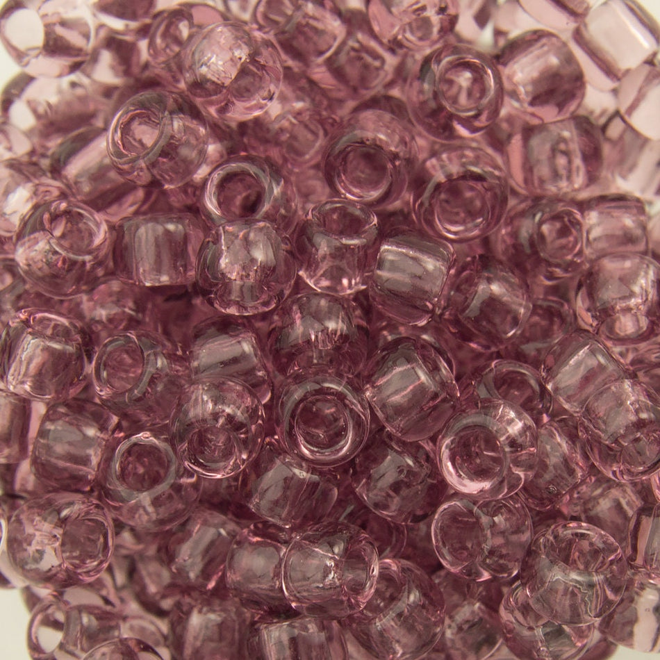 8/0 TOHO ROUND Transparent Light Amethyst Seed Bead (8g)