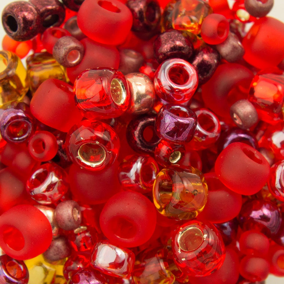 ASSORTED TOHO Seed Bead Momiji Mix - Red