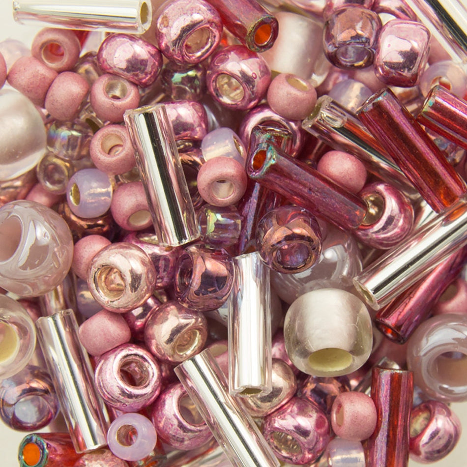 ASSORTED TOHO Seed Bead Hime Mix - Pink
