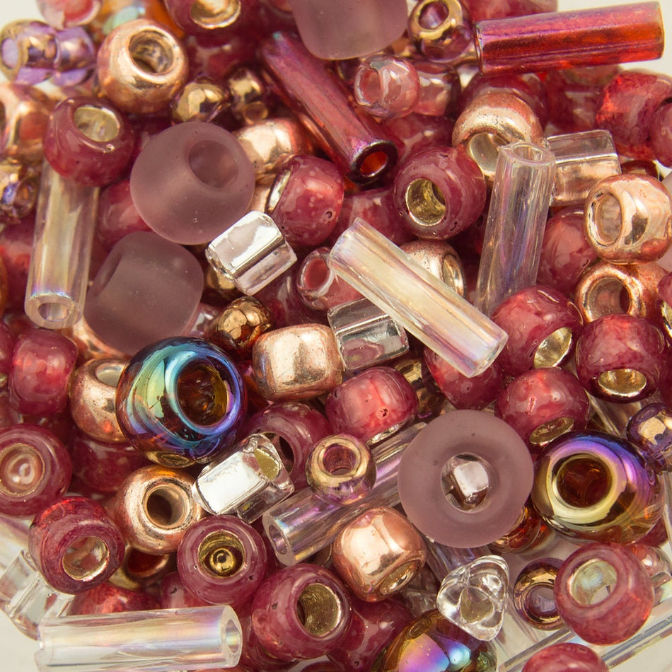 ASSORTED TOHO Seed Bead Kokoro Mix - Mauve / Gold