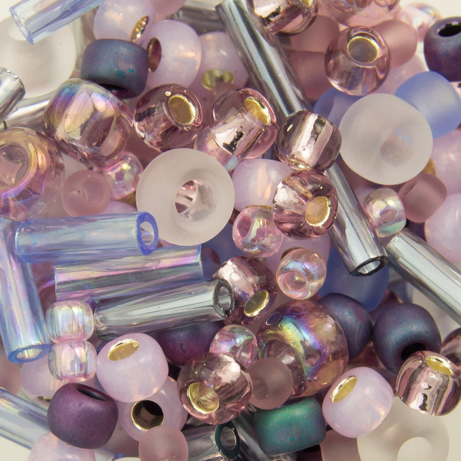 ASSORTED TOHO Seed Bead Kimono Mix - Lilac