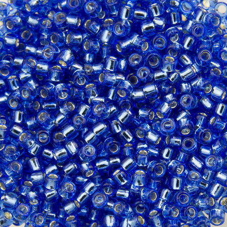 15/0 TOHO ROUND Silver Lined Sapphire Seed Bead (8g)