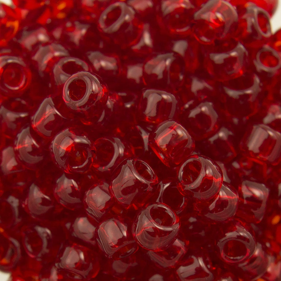 8/0 TOHO ROUND Transparent Ruby Seed Bead (8g)