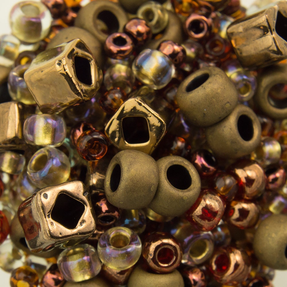 ASSORTED TOHO Seed Bead Ocha Mix - Bronze (8g)