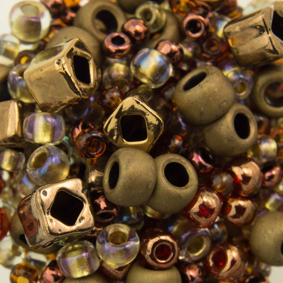 ASSORTED TOHO Seed Bead Ocha Mix - Bronze (8g)