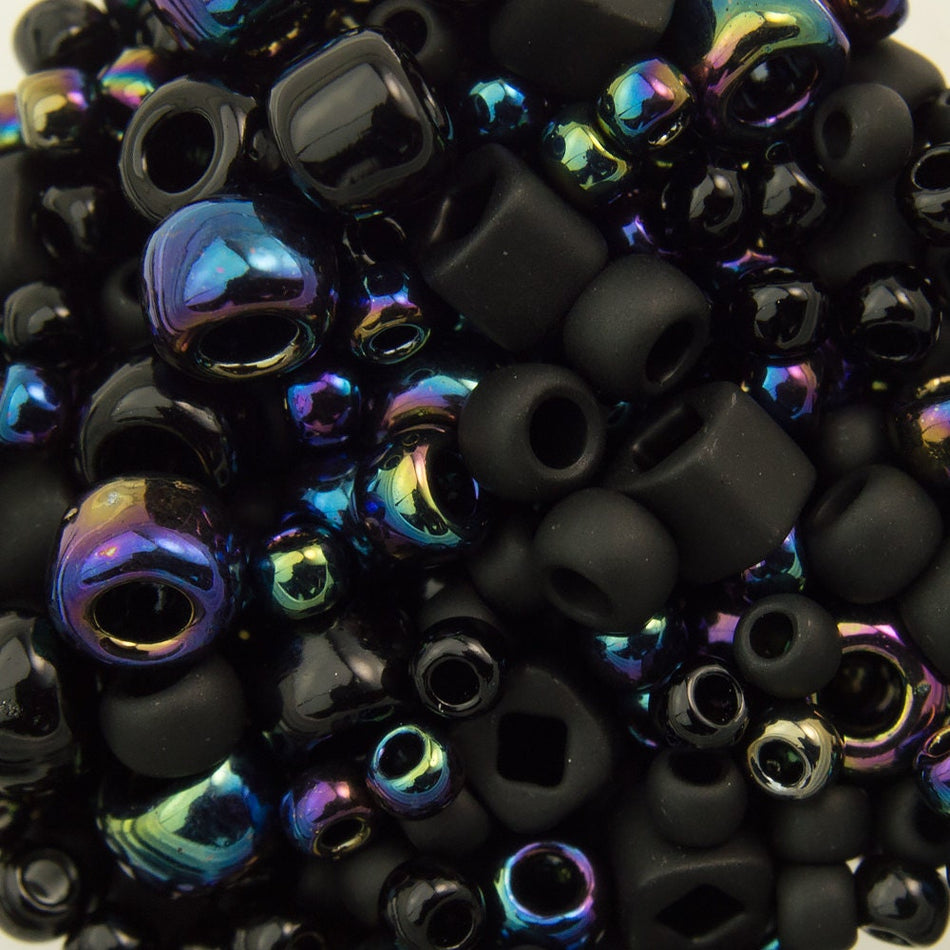 ASSORTED TOHO Seed Bead Borakku Mix - Black