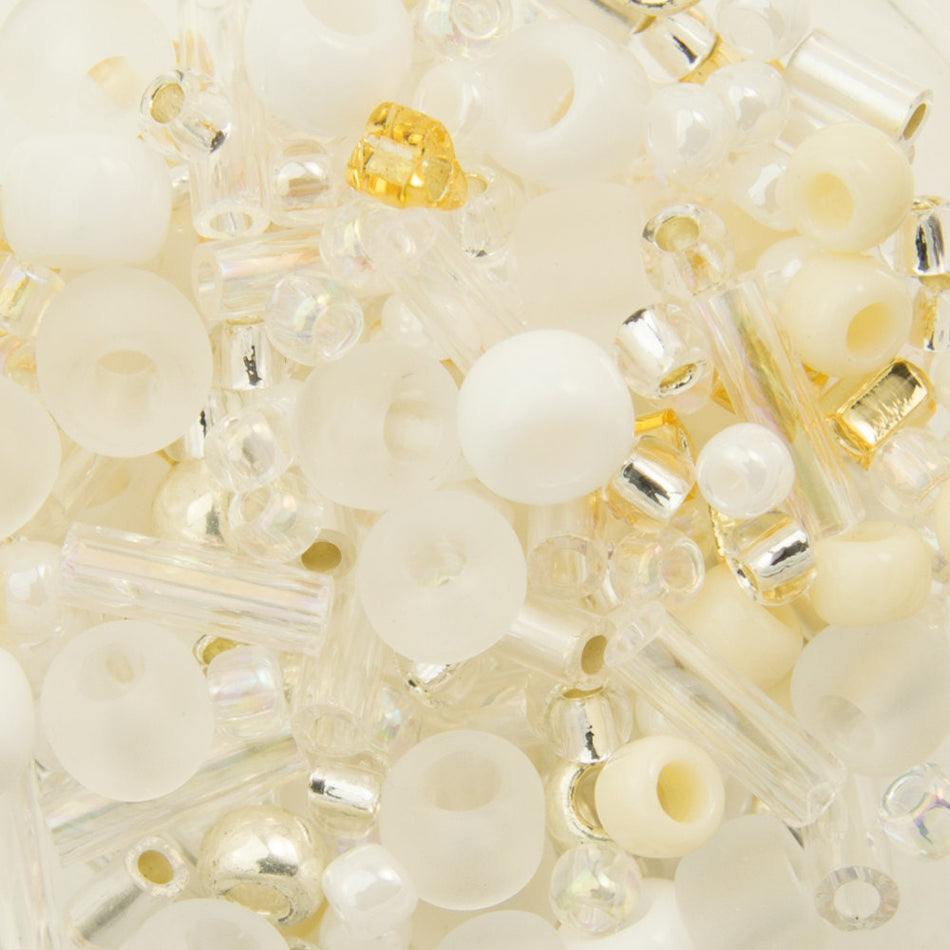 ASSORTED TOHO Seed Bead Hasu Mix - White