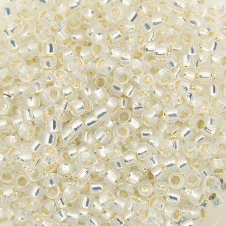 15/0 TOHO ROUND Silver Lined Milky White Seed Bead (8g)
