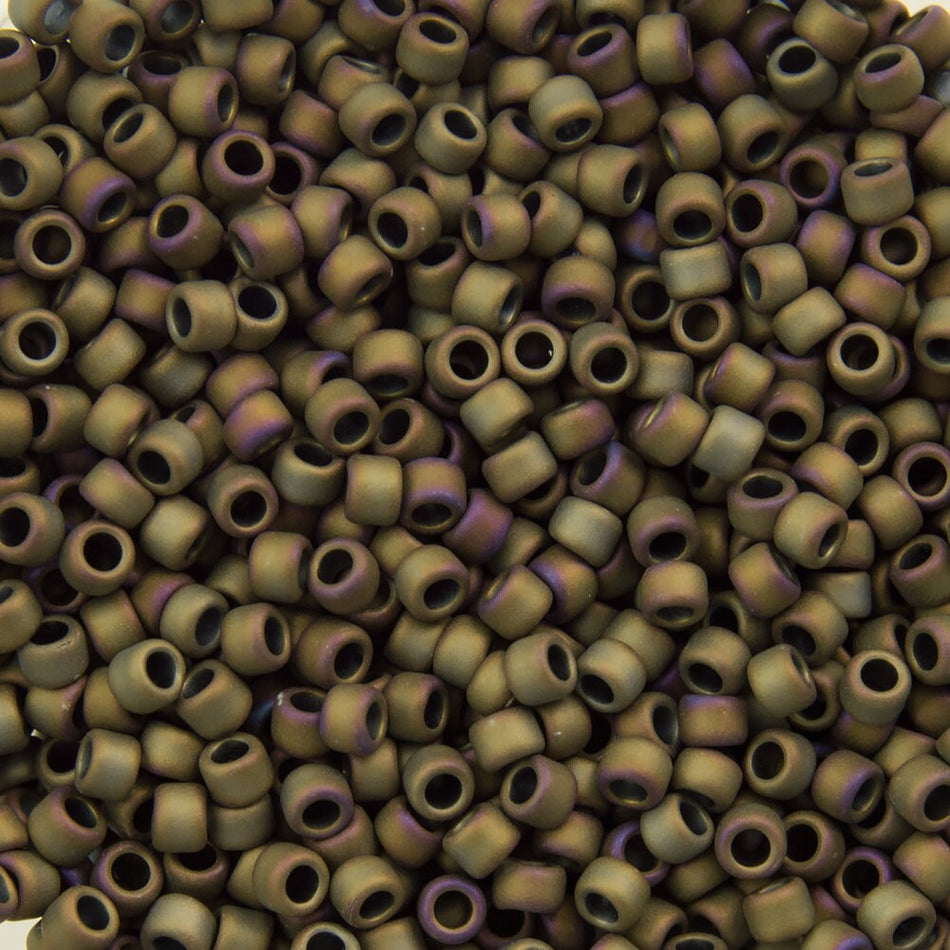 15/0 TOHO ROUND Matte Color Iris Brown Seed Bead (8g)