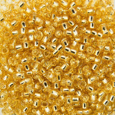 15/0 TOHO ROUND Silver Lined Light Topaz Seed Bead (8g)