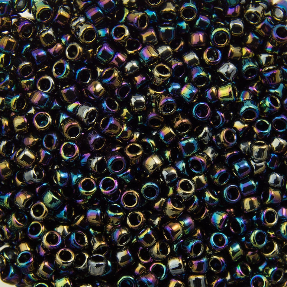 15/0 TOHO ROUND Metallic Rainbow Iris Seed Bead (8g)