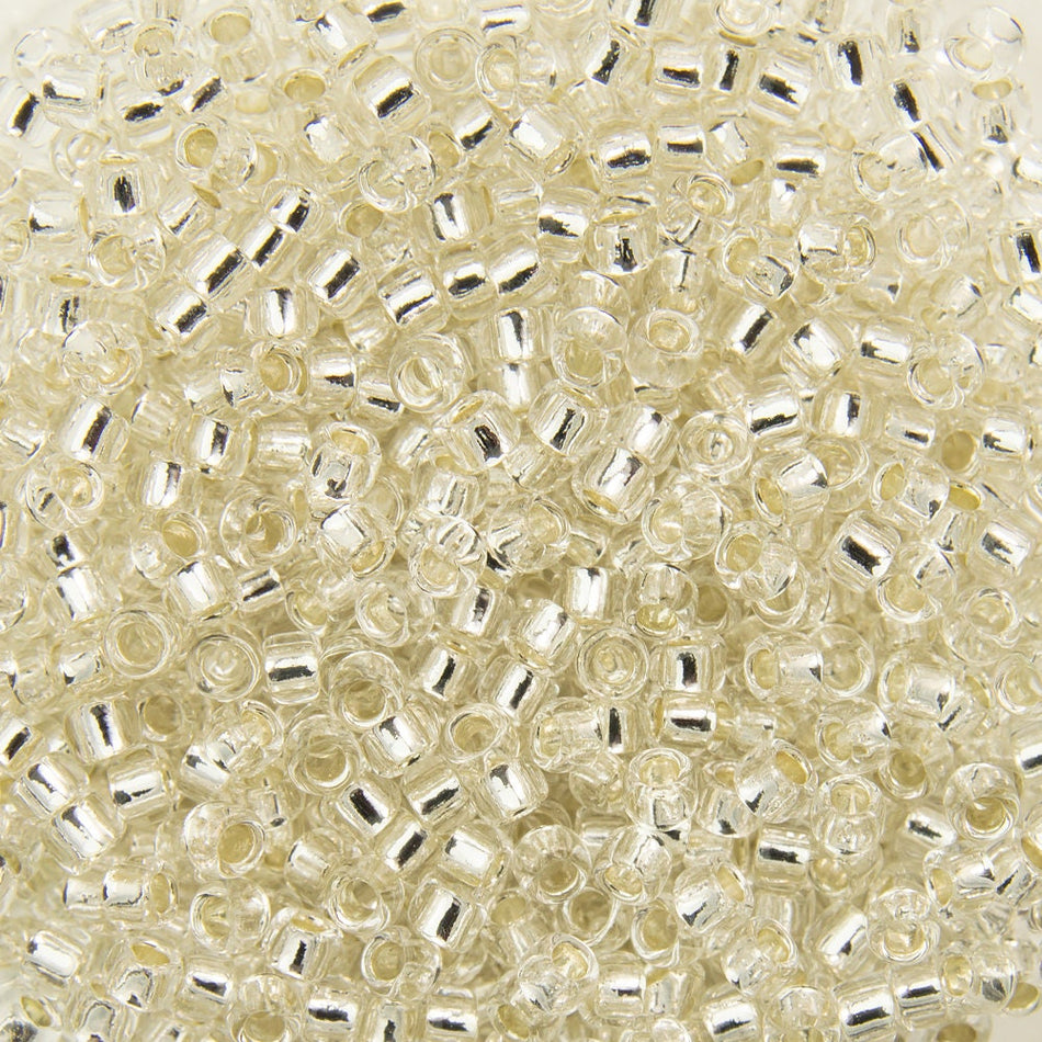 15/0 TOHO ROUND Silver Lined Crystal Seed Bead (8g)