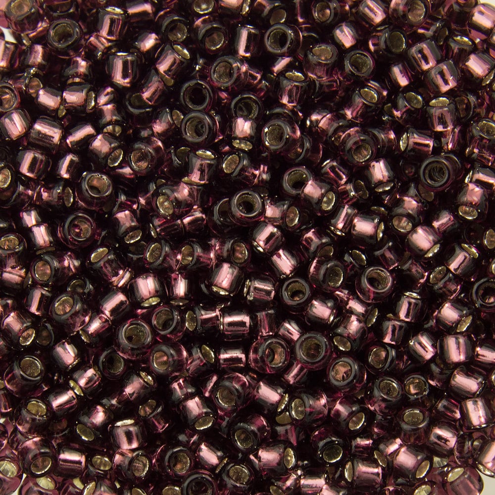 15/0 TOHO ROUND Silver Lined Amethyst Seed Bead (8g)