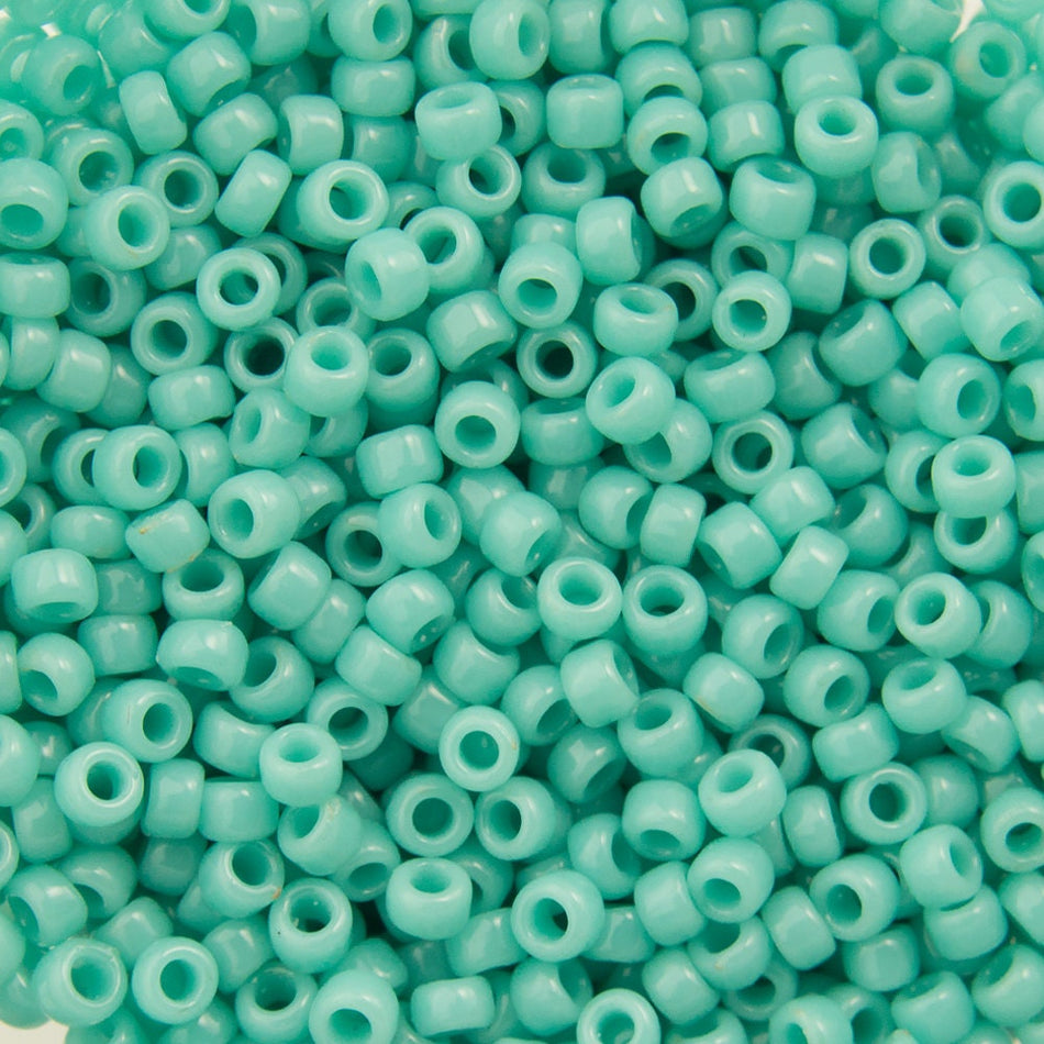 15/0 TOHO ROUND Opaque Turquoise Seed Bead (8g)