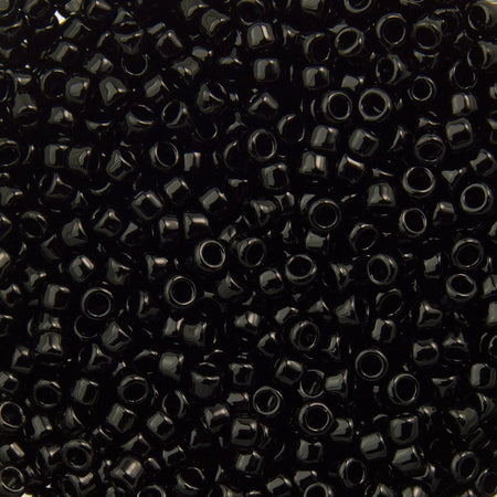 15/0 TOHO ROUND Opaque Jet Seed Bead (8g)