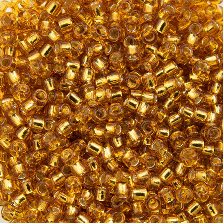 15/0 TOHO ROUND Silver Lined Topaz Seed Bead (8g)