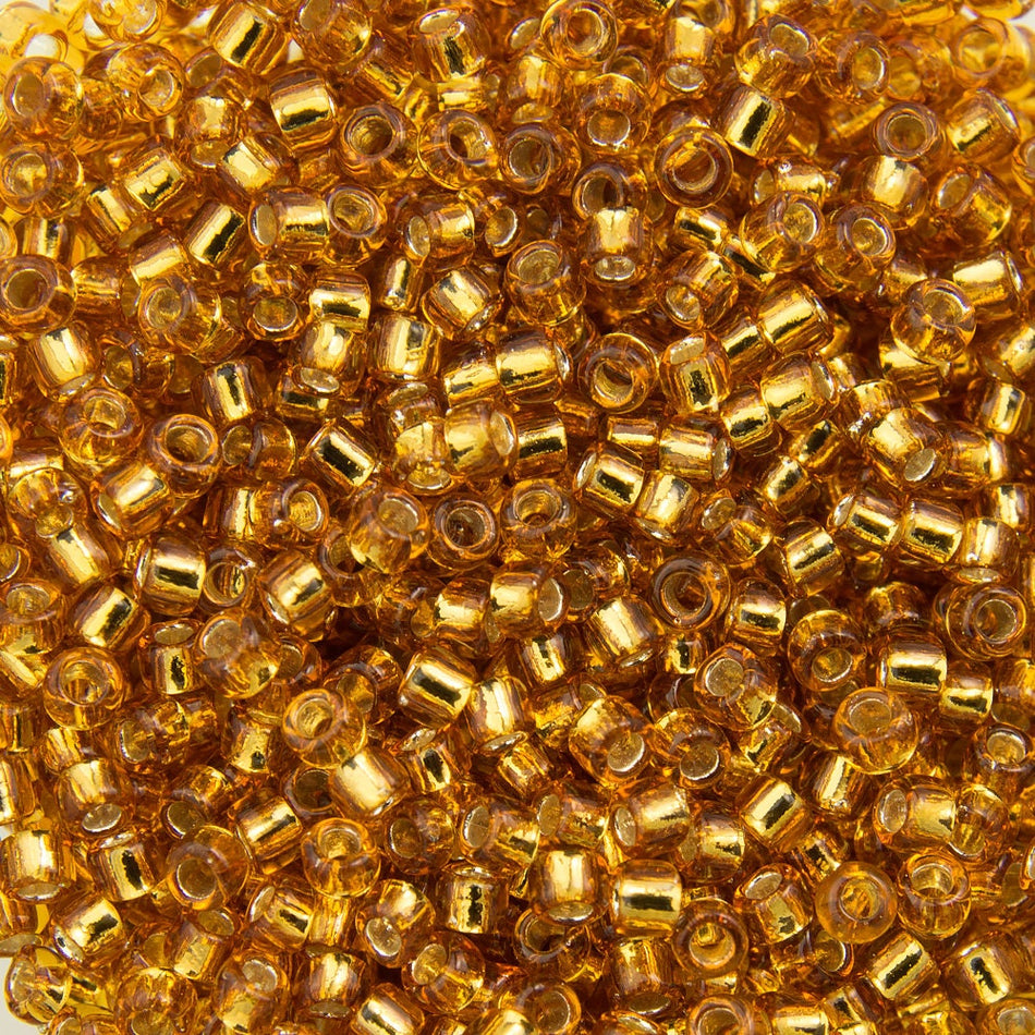 15/0 TOHO ROUND Silver Lined Topaz Seed Bead (8g)