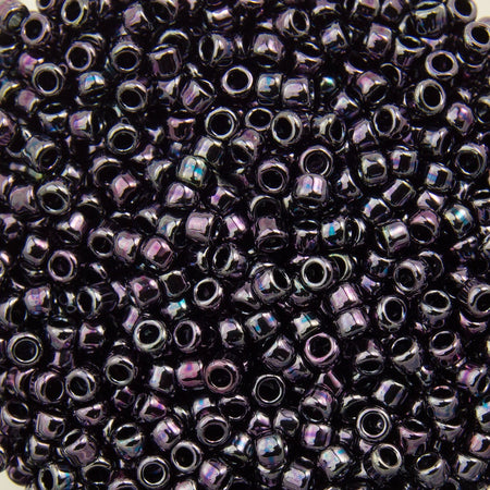 15/0 TOHO ROUND Metallic Amethyst Gun Metal Seed Bead (8g)