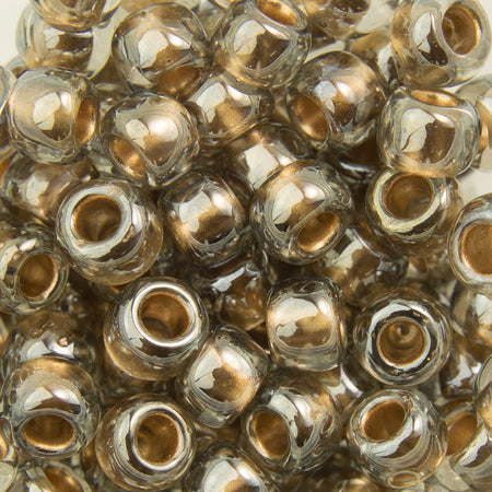 6/0 TOHO ROUND Gold Lined Black Diamond Seed Bead (8g)