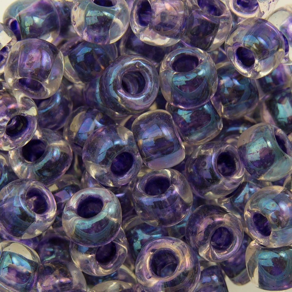 6/0 TOHO ROUND Inside Color Rainbow Crystal / Tanzanite Lined Seed Bead (8g)