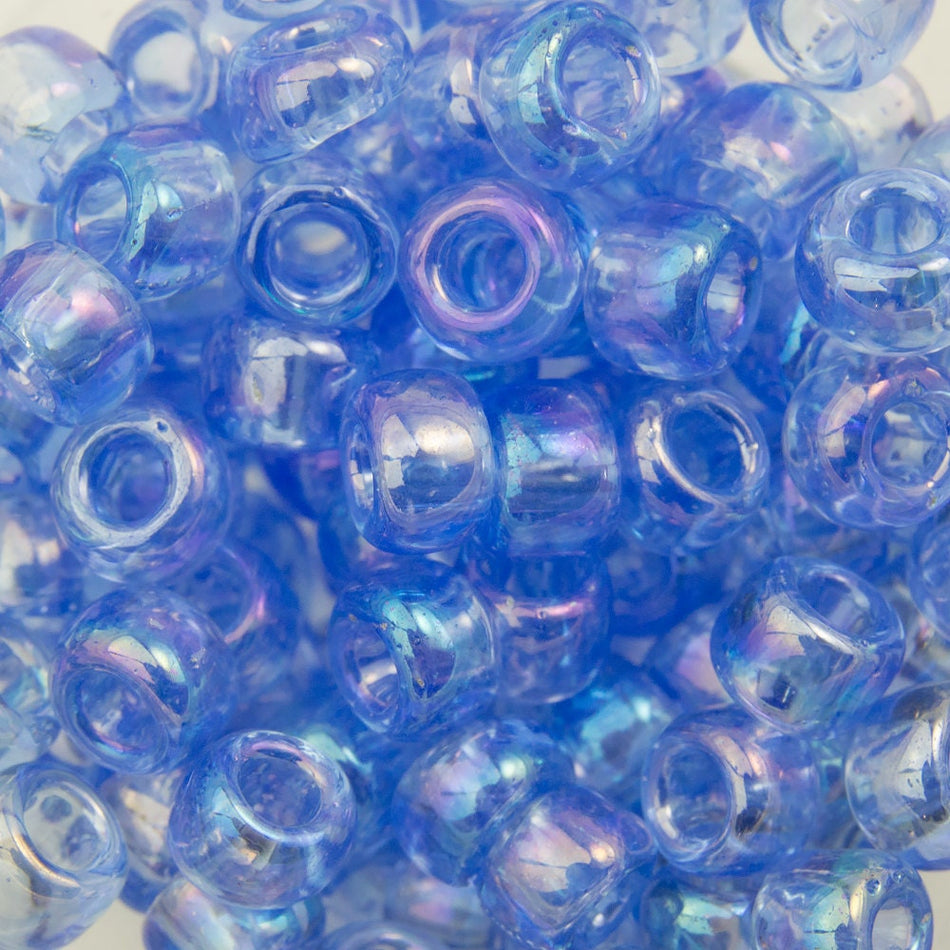 6/0 TOHO ROUND Transparent Rainbow Light Sapphire Seed Bead (8g)