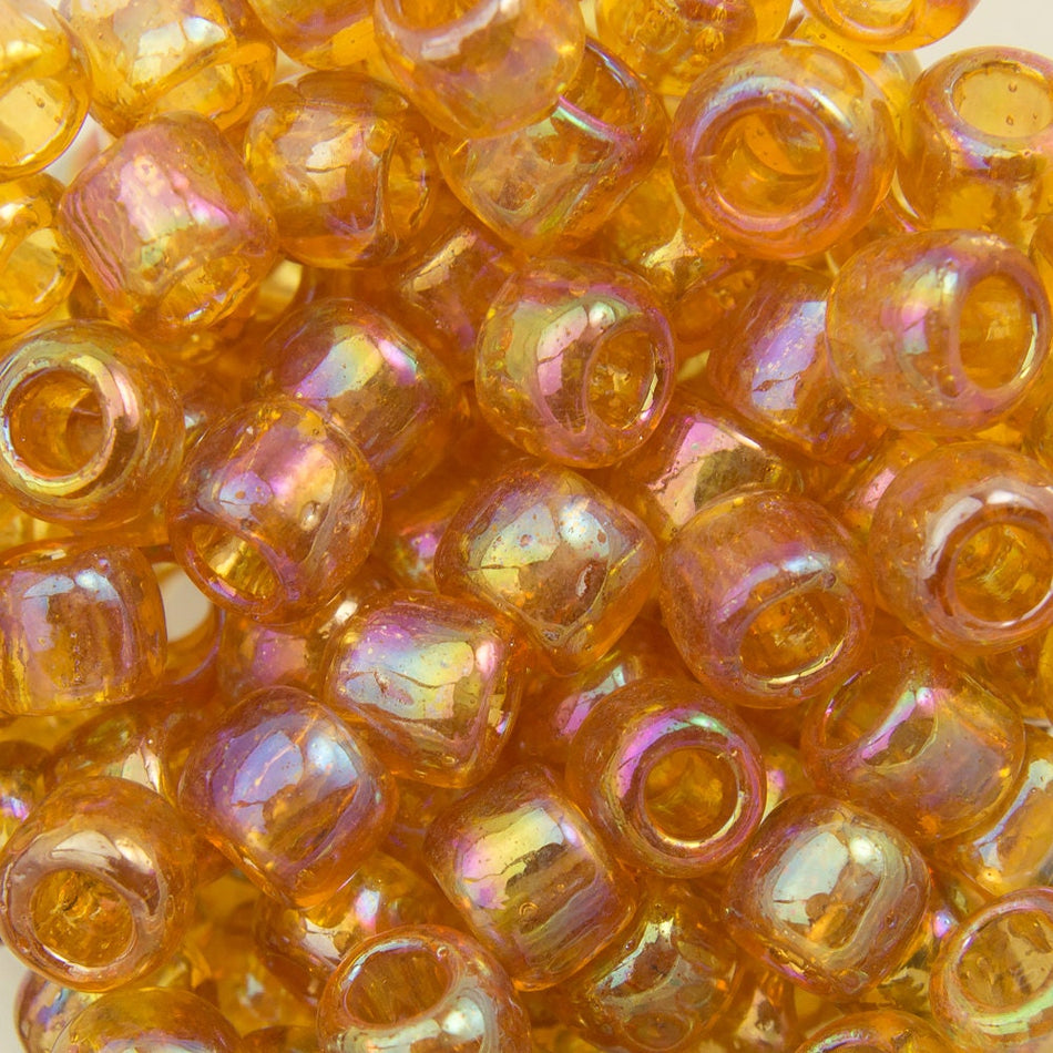 6/0 TOHO ROUND Transparent Rainbow Topaz Seed Bead (8g)