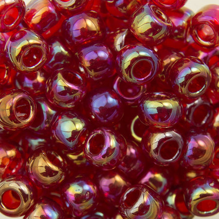 6/0 TOHO ROUND Transparent Rainbow Ruby Seed Bead (8g)